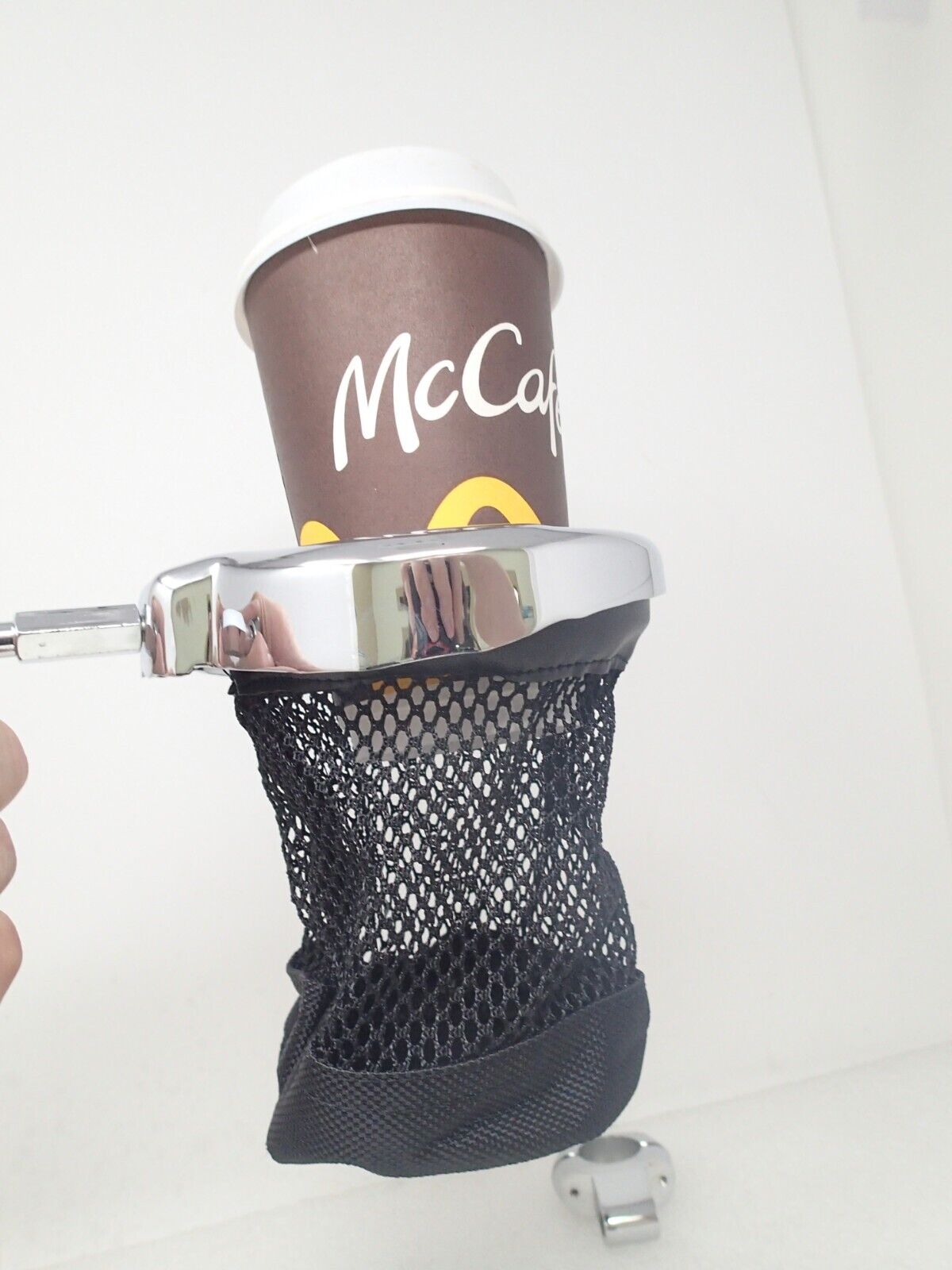 1" Handlebar Cup Holder Metal Drink Basket Fits Harley Davidson Custom