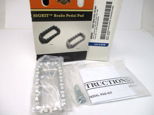 Harley Davidson Touring 80GRIT Brake Pedal Pad 18-later FLSL Silver