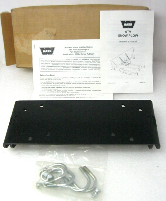 PARTIAL Plow or Winch Mount, Unknown Fitment, Wrong Manuals, See Size Photos