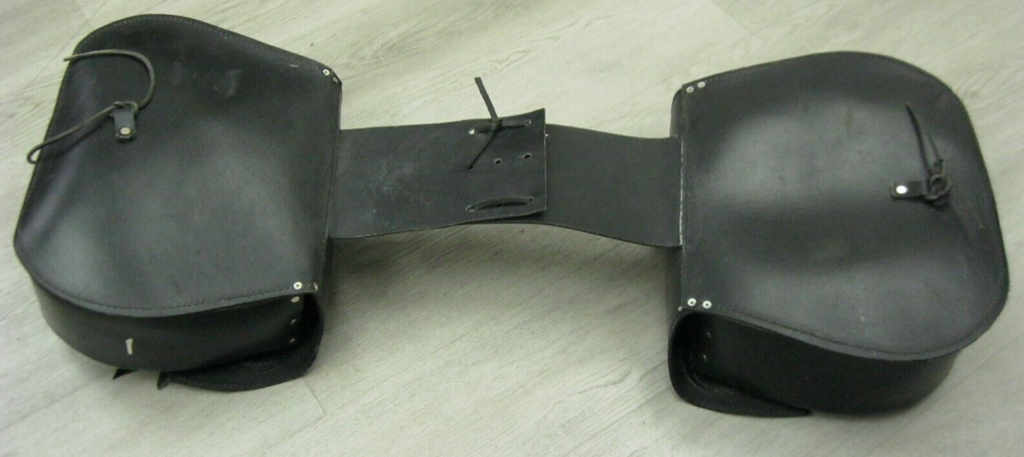 Unbranded Western Style Universal Saddlebags with Cow Hide Inlay