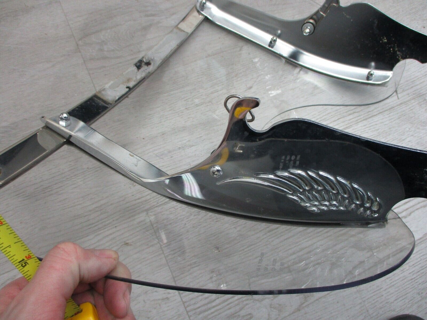 17" Harley Davidson Quick Release Compact Windshield (post-accident)