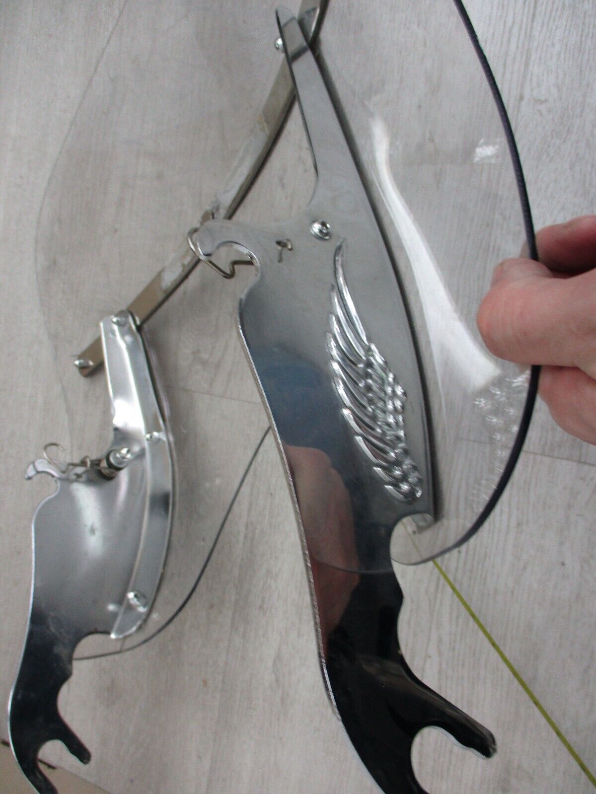 17" Harley Davidson Quick Release Compact Windshield (post-accident)