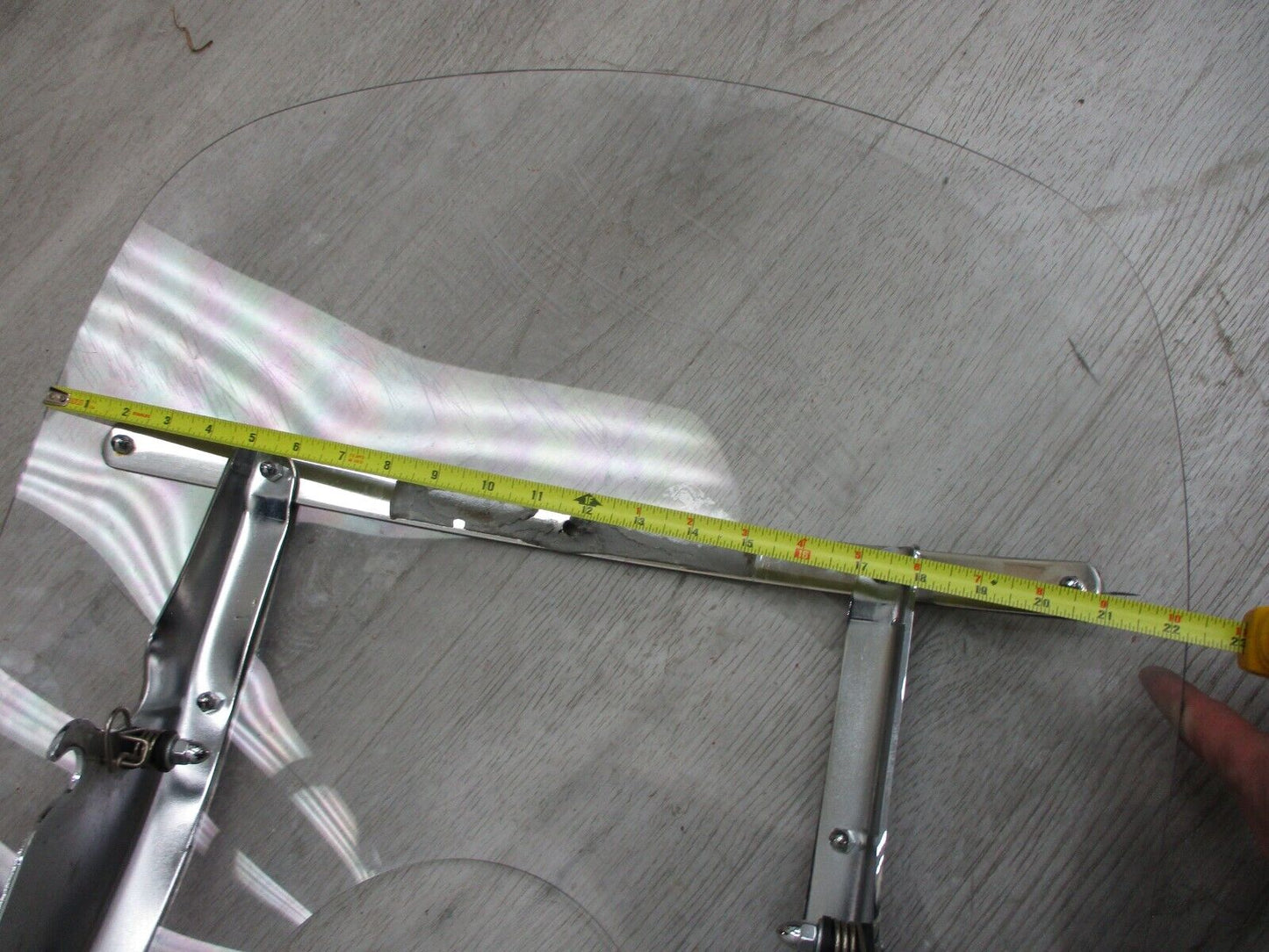 17" Harley Davidson Quick Release Compact Windshield (post-accident)