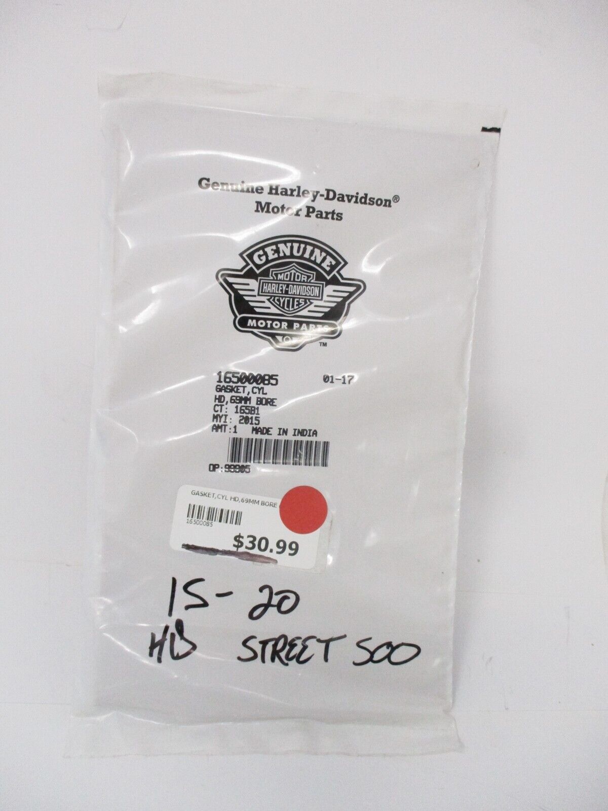 NEW OEM Harley Davidson Cylinder Gasket P/N 16500085