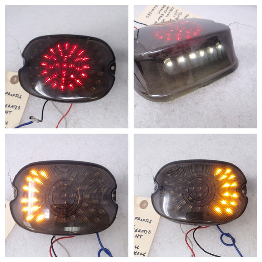 LED Smoke Rear Tail Light Brake Lamp For Harley Touring Glide Dyna Softail Sport