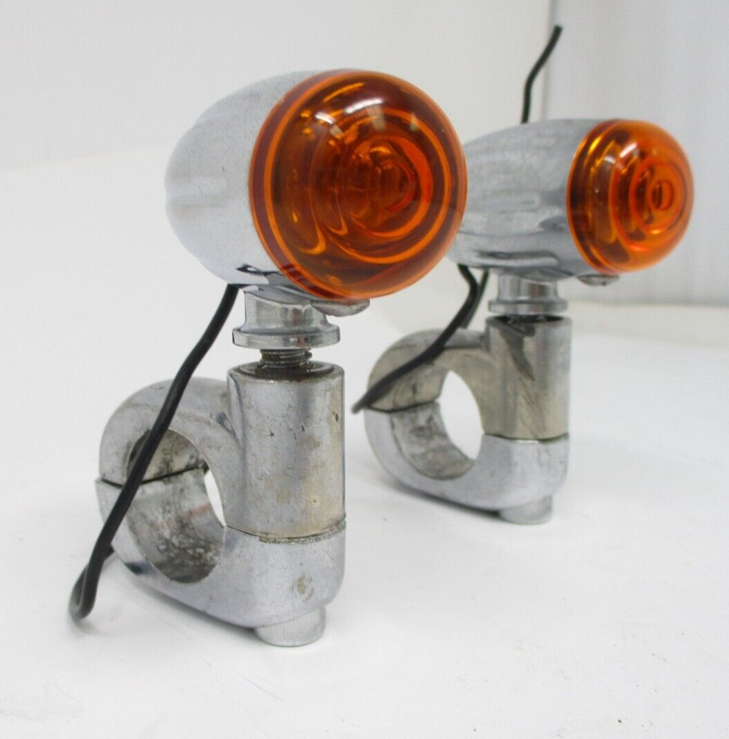 EMGO Bullet Marker Lights Buffalo 61-73192 +Clamp Amber LED Mini Bullets Turn