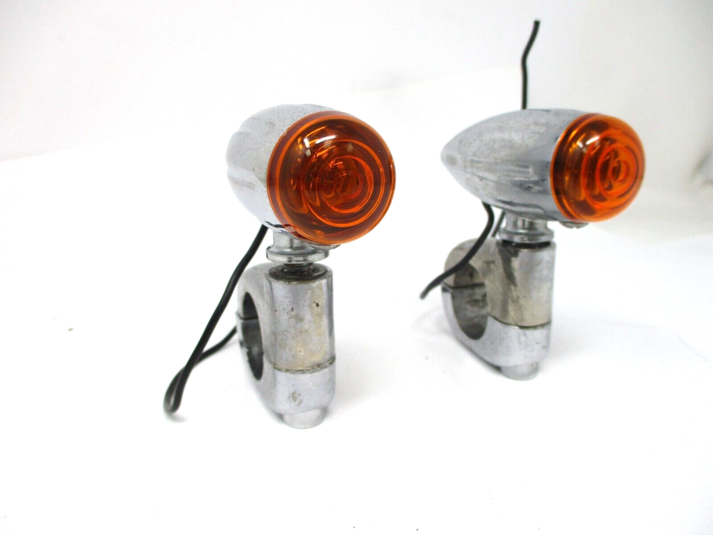 EMGO Bullet Marker Lights Buffalo 61-73192 +Clamp Amber LED Mini Bullets Turn