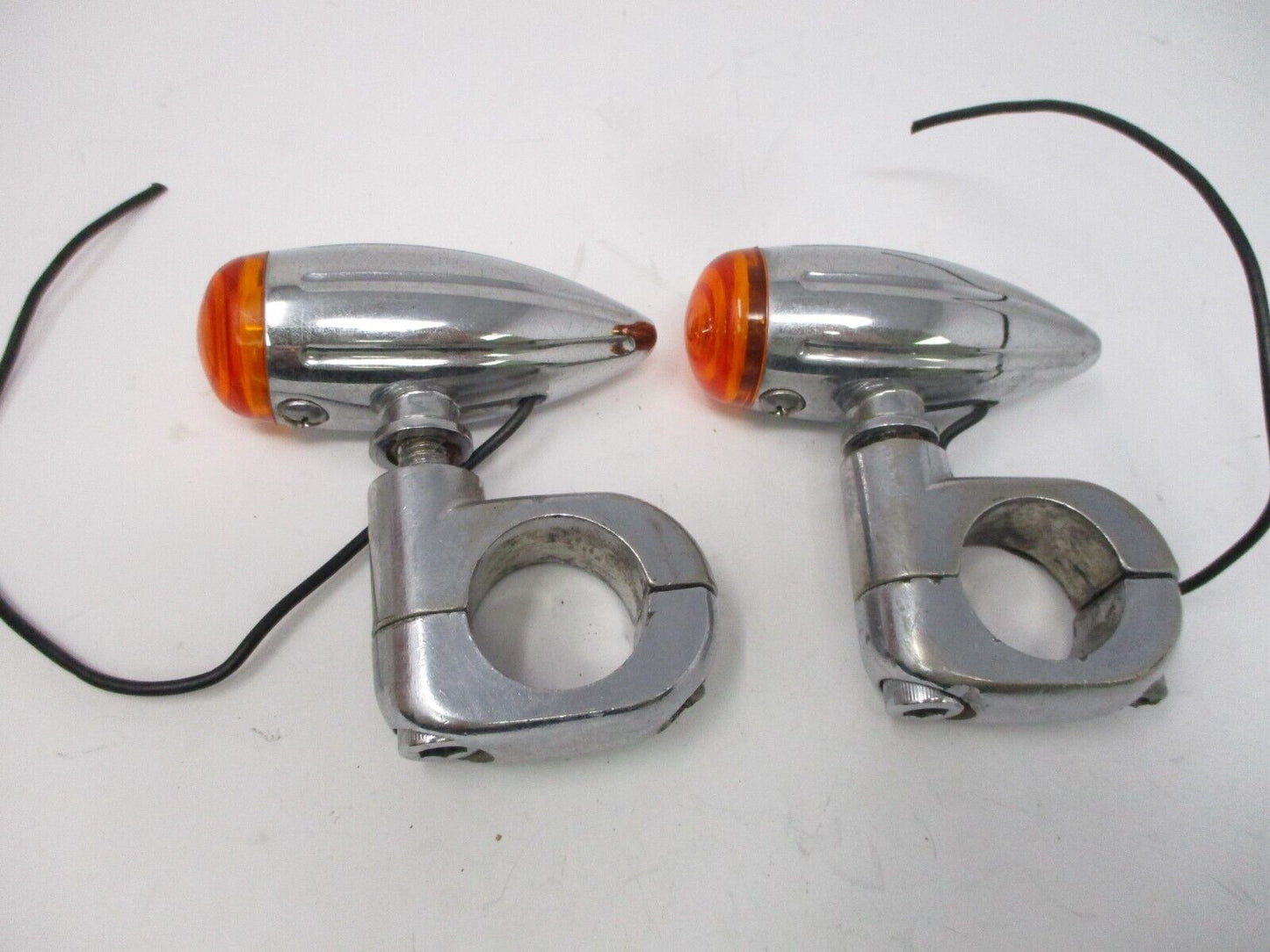 EMGO Bullet Marker Lights Buffalo 61-73192 +Clamp Amber LED Mini Bullets Turn