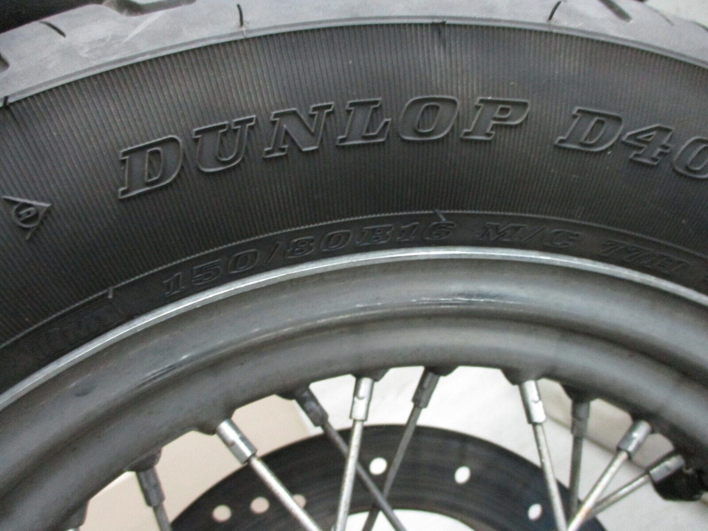 Harley 40 Spoke Chrome Rim Wheel & Tire D401T 150/80B16 41797-00 / 5848674