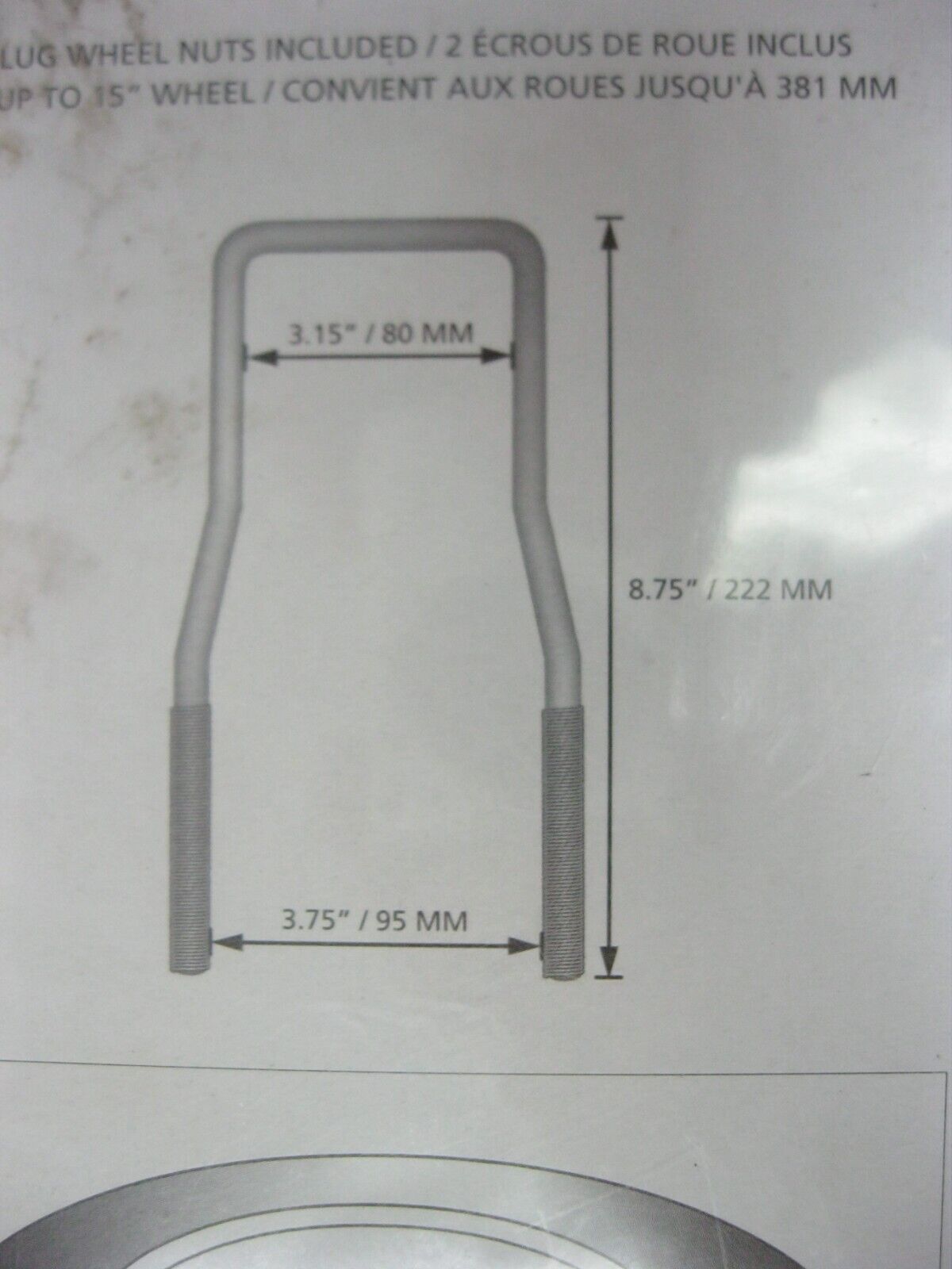 Kimpex Spare Tire Carrier U-Bolt 59104 745618