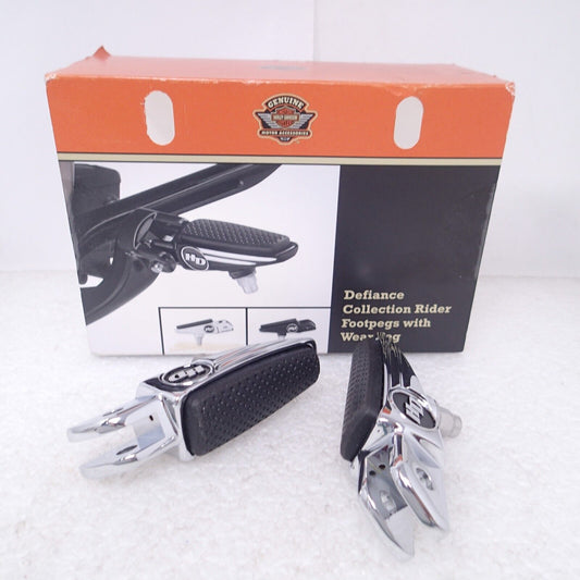 Genuine Harley-Davidson Defiance Rider Footpegs Chrome 50501008 - FXFB  FXFBS