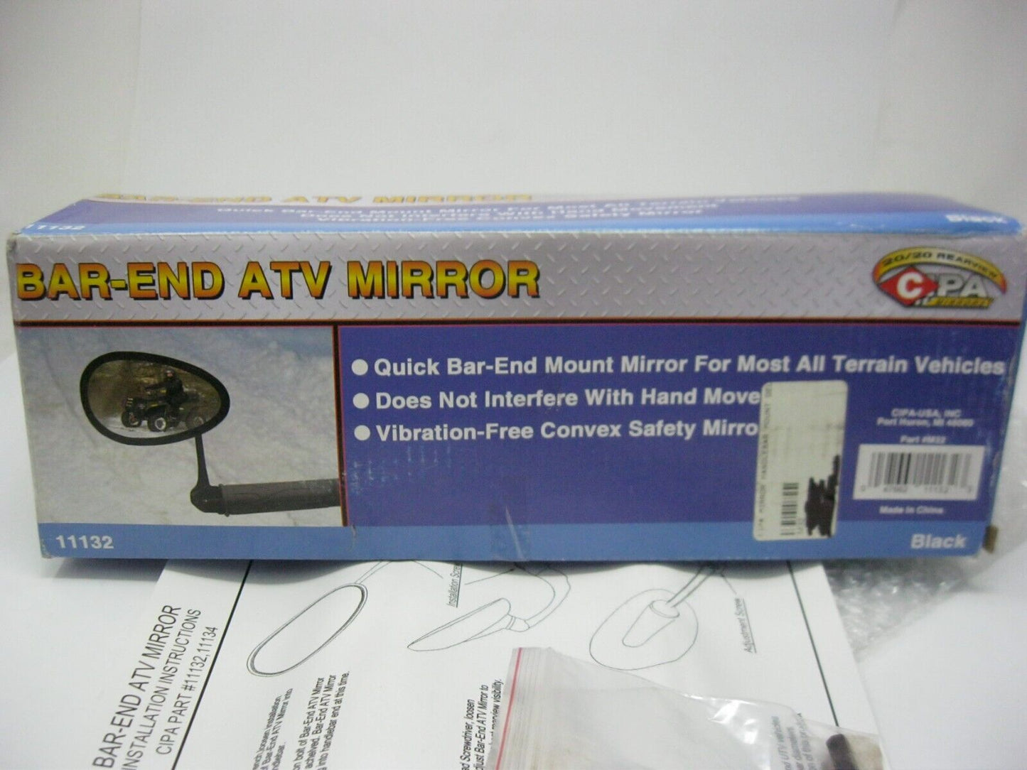 CIPA ATV Handlebar End Mount Mirror 11132