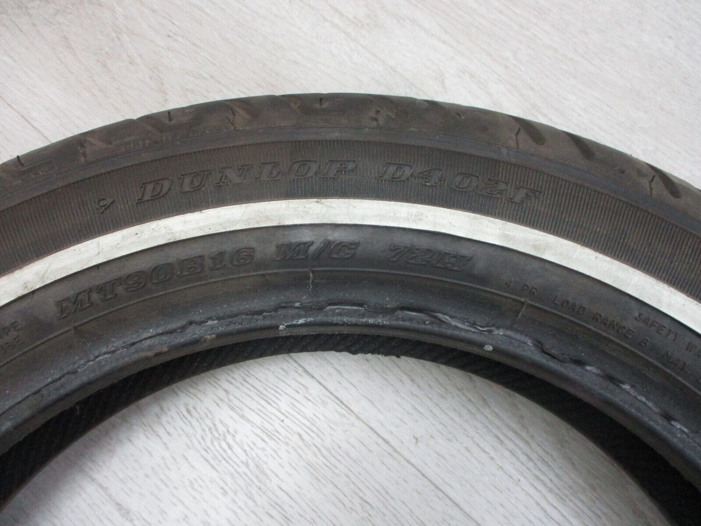 USED HD Dunlop Front Tire Whitewall DUNLOP 402F MT90B16 3021-91 (2006Y)