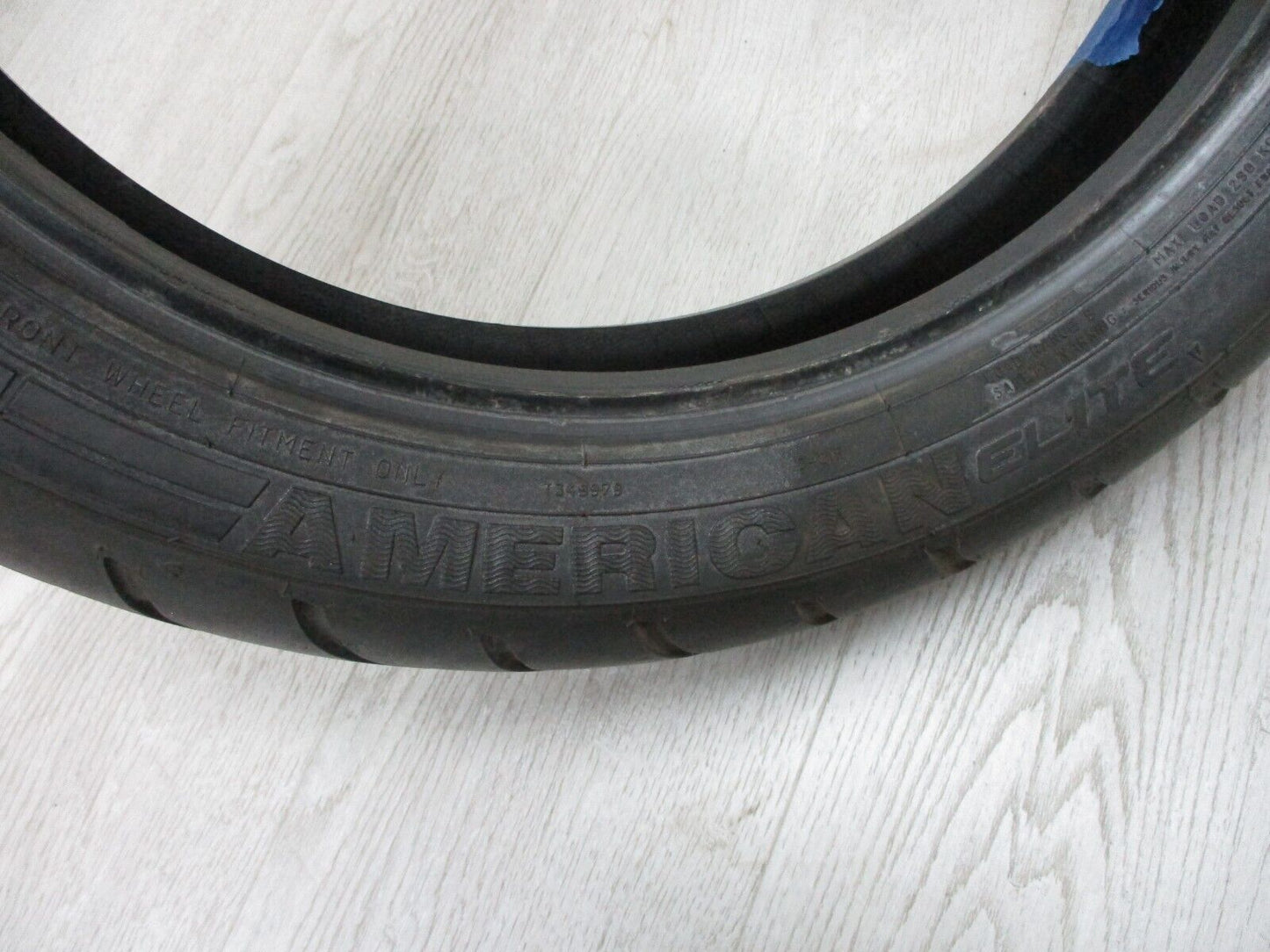 USED DUNLOP AMERICAN ELITE 65H FRONT TIRE 130/80B17 MOTORCYCLE (2010Y)