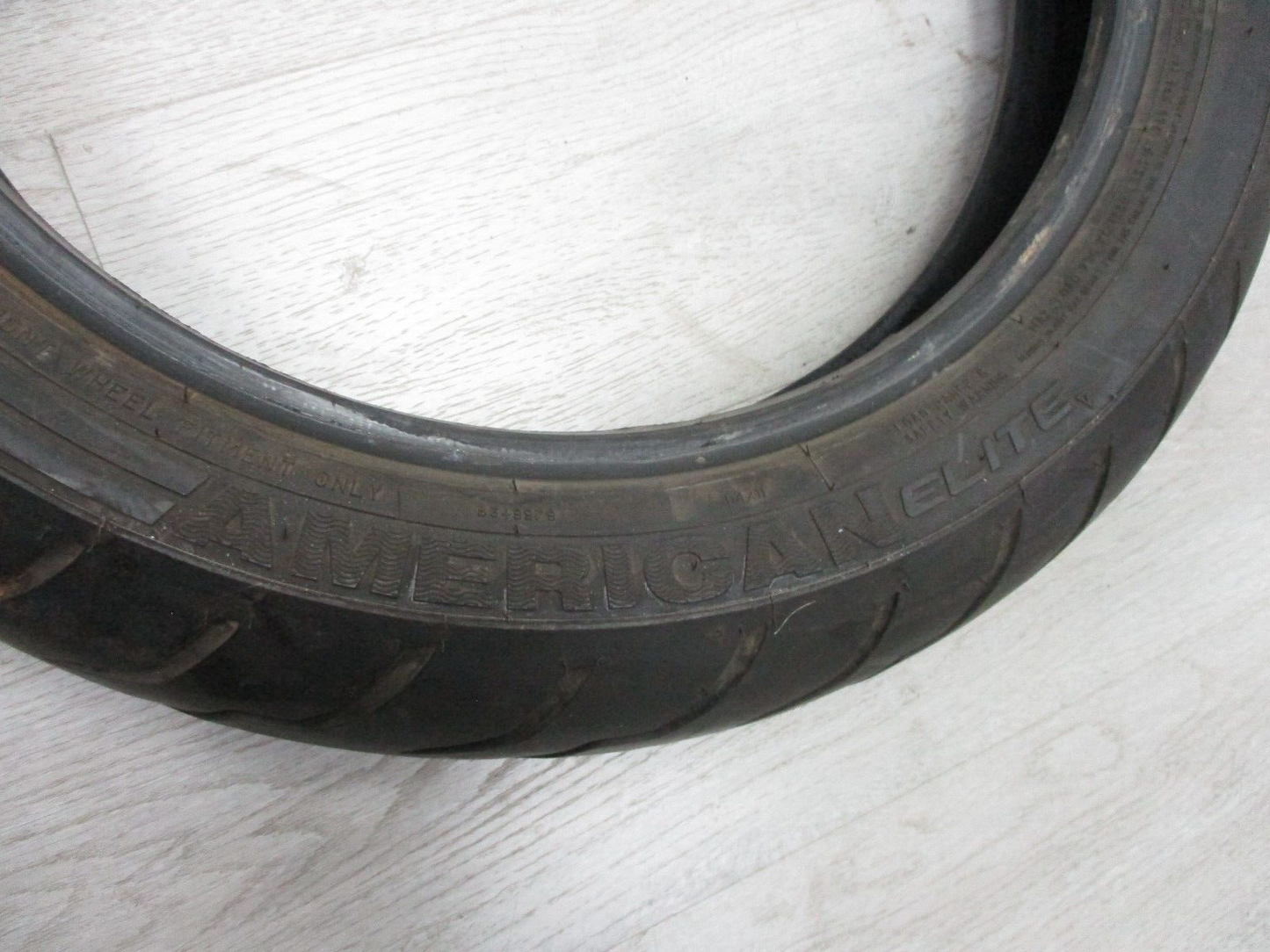 USED DUNLOP AMERICAN ELITE 65H FRONT TIRE 130/80B17 MOTORCYCLE (2010Y)