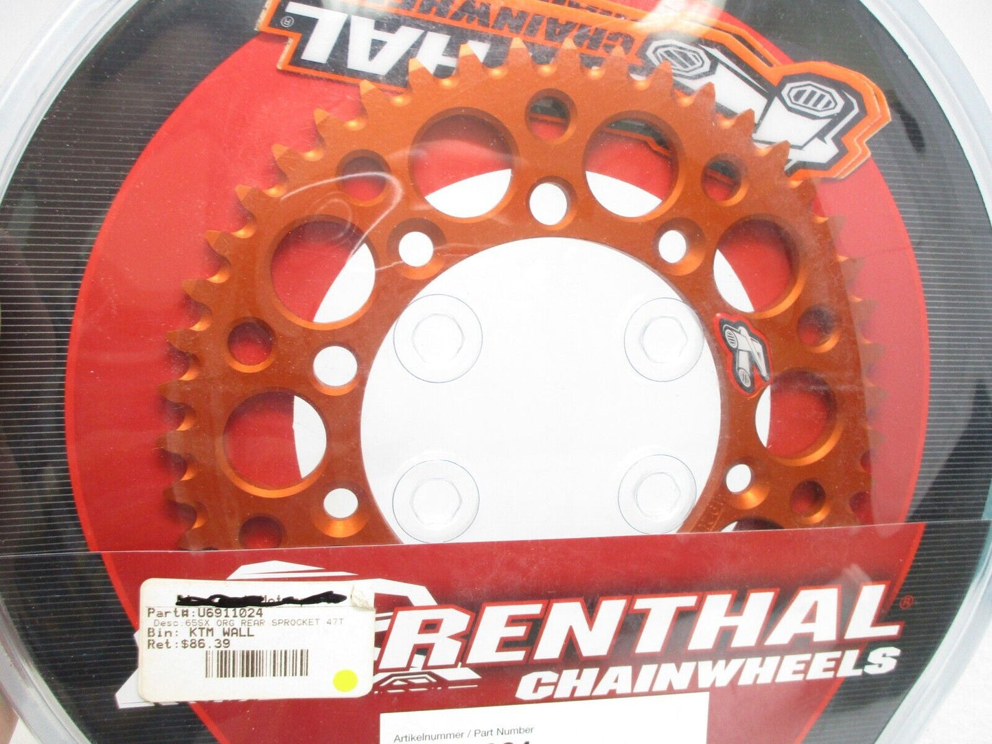 NEW KTM 65 SX XC ALL YEARS 47 TOOTH 47T REAR RENTHAL SPROCKET ORANGE U6911024