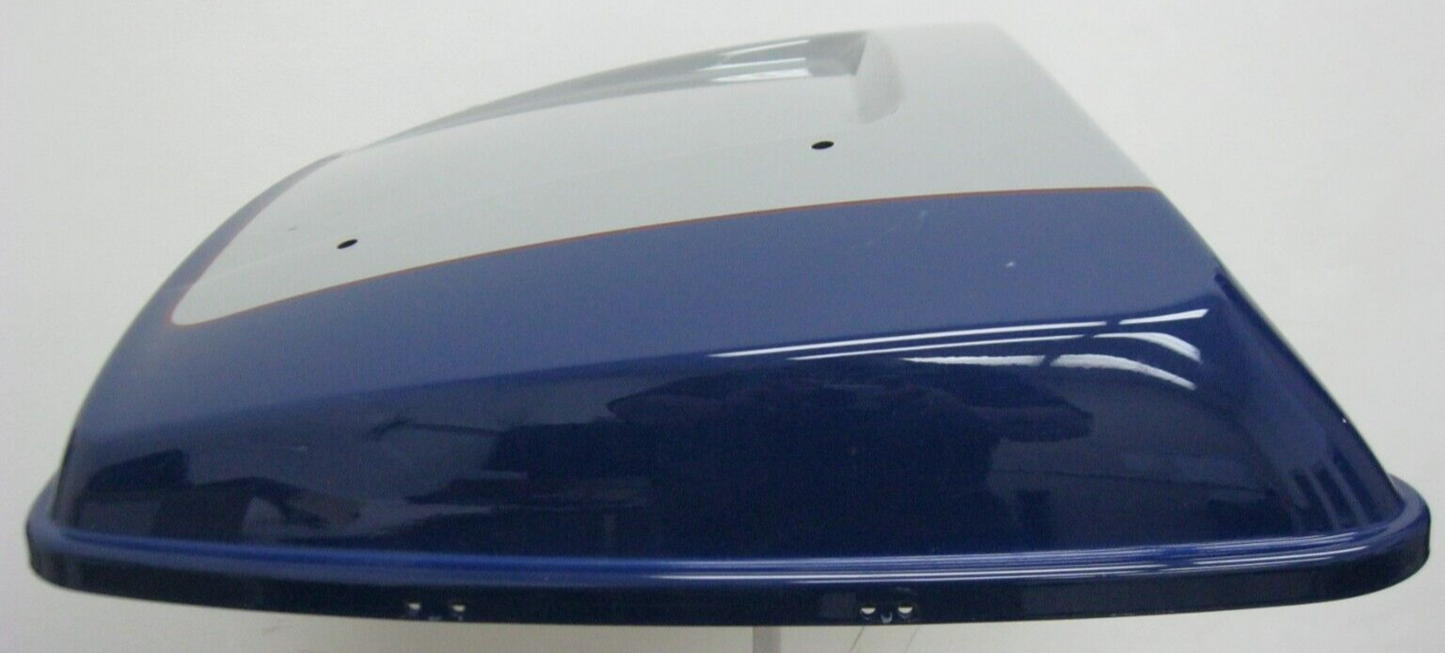 Harley-Davidson OEM 2014 & Newer Blue/Silver Tour-Pak Lid, Scuffs in Paint