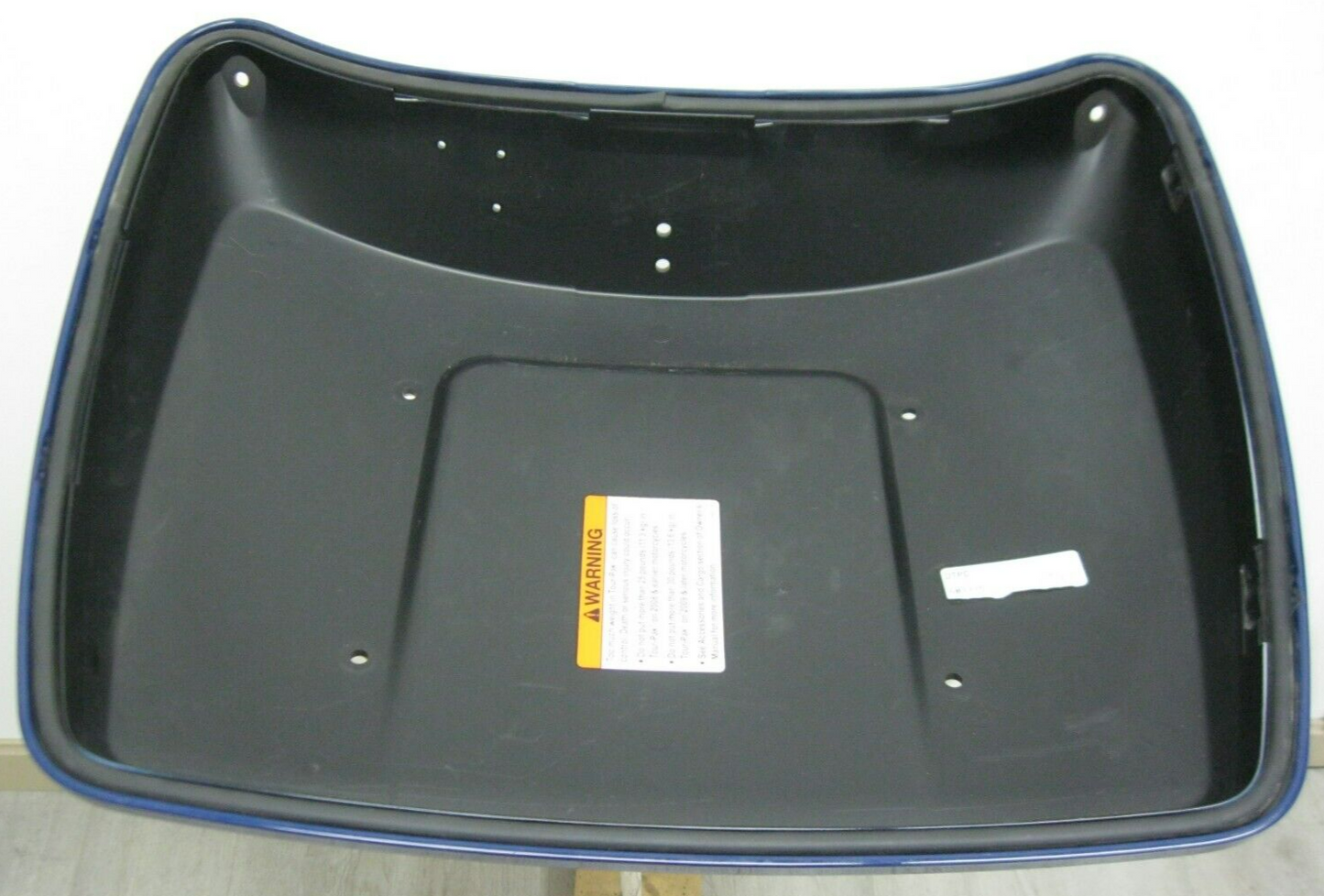 Harley-Davidson OEM 2014 & Newer Blue/Silver Tour-Pak Lid, Scuffs in Paint