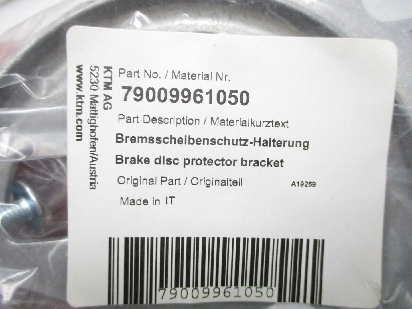 Husqvarna KTM Front Disc Protector Bracket P/N:7900996110030 (NEW)