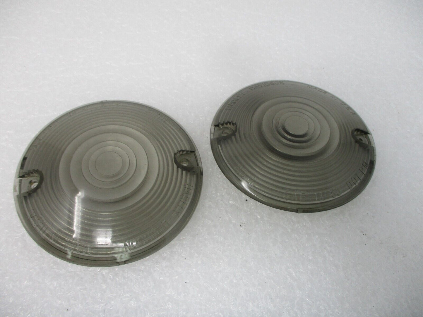 2x Smoked Lens Turn Signal Light Flat Lens Covers For Harley Davidson Electra Gl