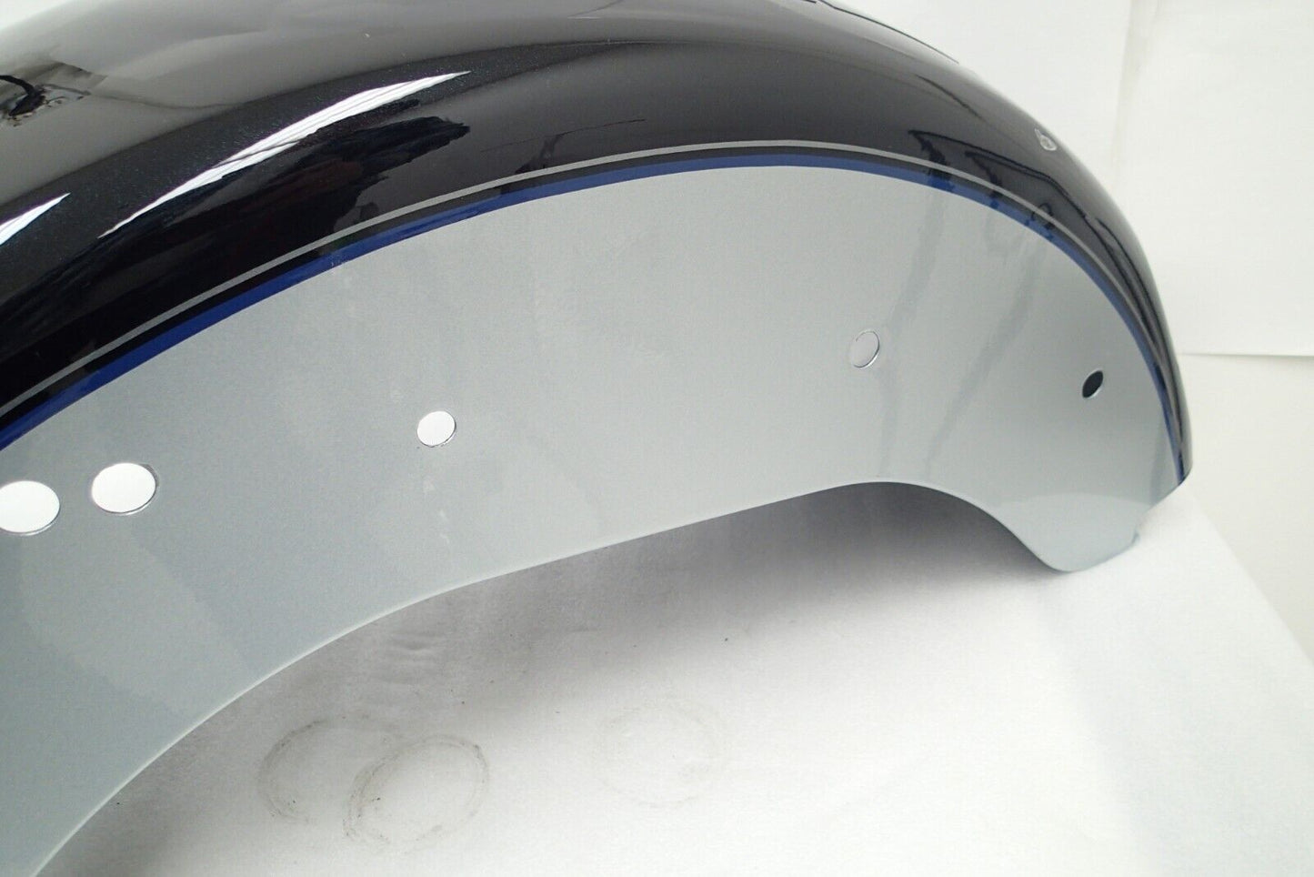 Harley Davidson OEM Fat Boy Rear Fender Midnight Blue/Silver 59596-12DKG VIDEO