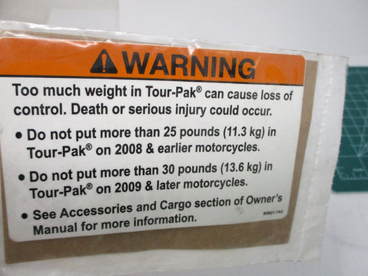 GENUINE Warning Label T-Pak Part Number 90821-74C