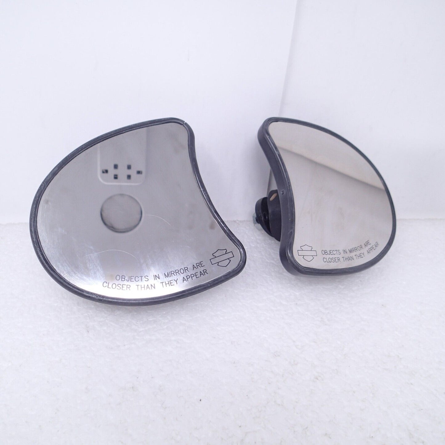 oem Harley 14-24 Touring Front Fairing Mount Black Side Mirrors Genuine Pair