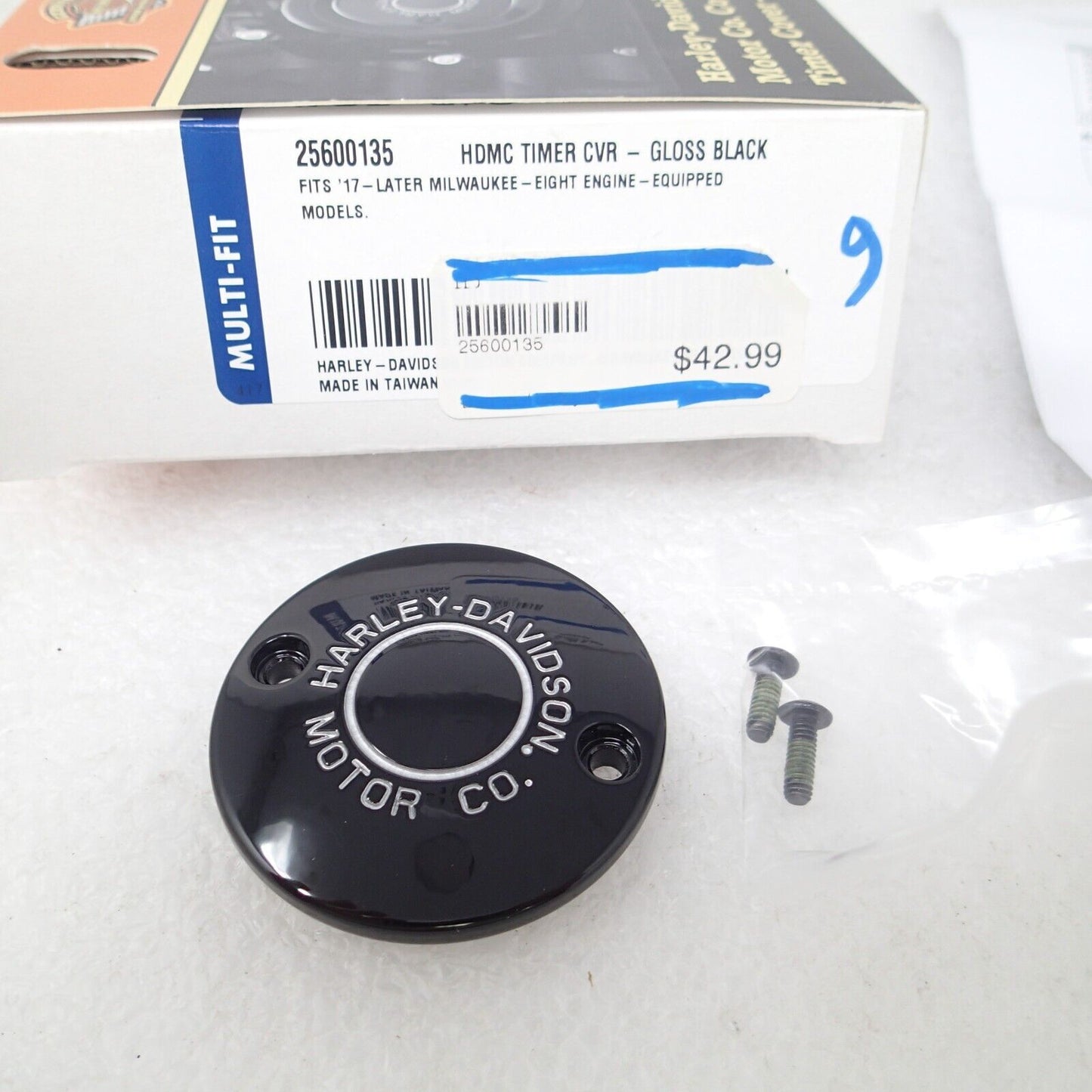 Black Harley-Davidson Motor Co. Timer Cover - Milwaukee eight - 25600135