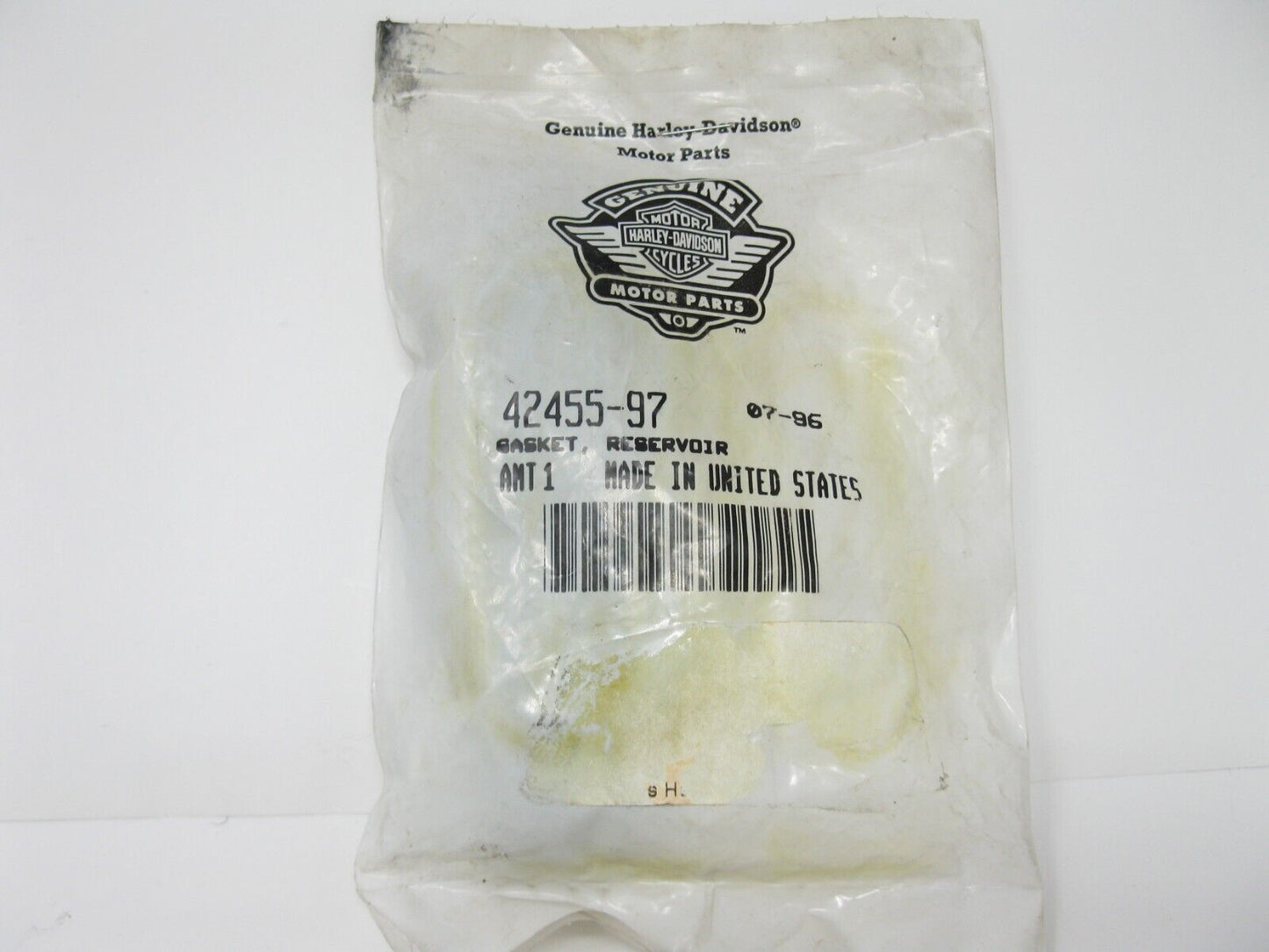 NOS OEM Harley-Davidson 42455-97 RUBBER Master Cylinder RESEVOIR GASKET 1972-81