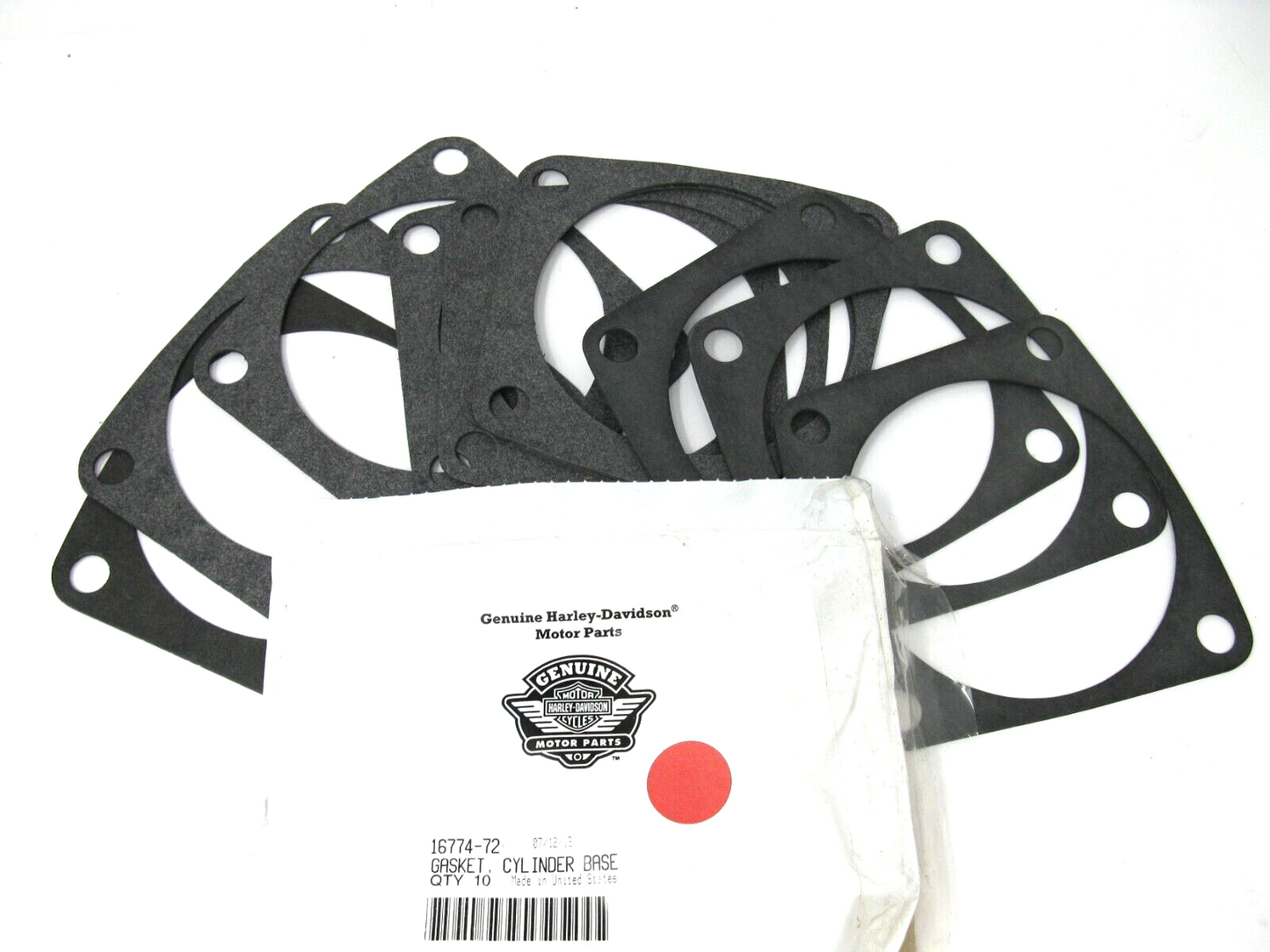 Pack of 10 Cylinder Base Gaskets Harley-Davidson 1000cc Sportster 1972+ 16774-72