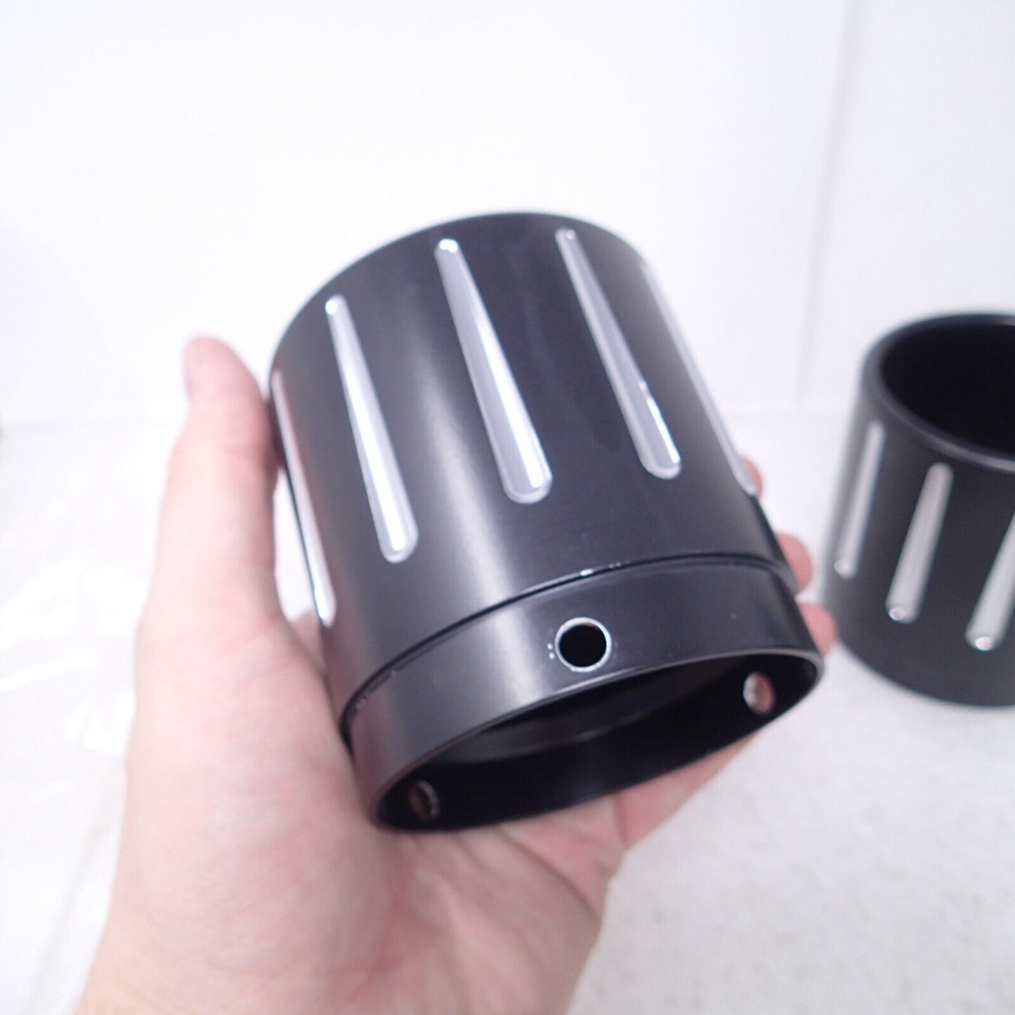 Harley FLHX FLTRX FLHTKL Muffler Endcap Kit, 3.50 In  Black 65100013