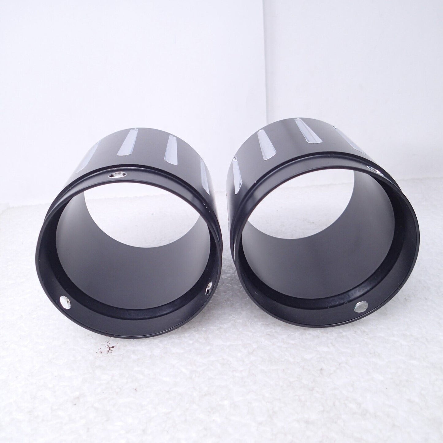 Harley FLHX FLTRX FLHTKL Muffler Endcap Kit, 3.50 In  Black 65100013