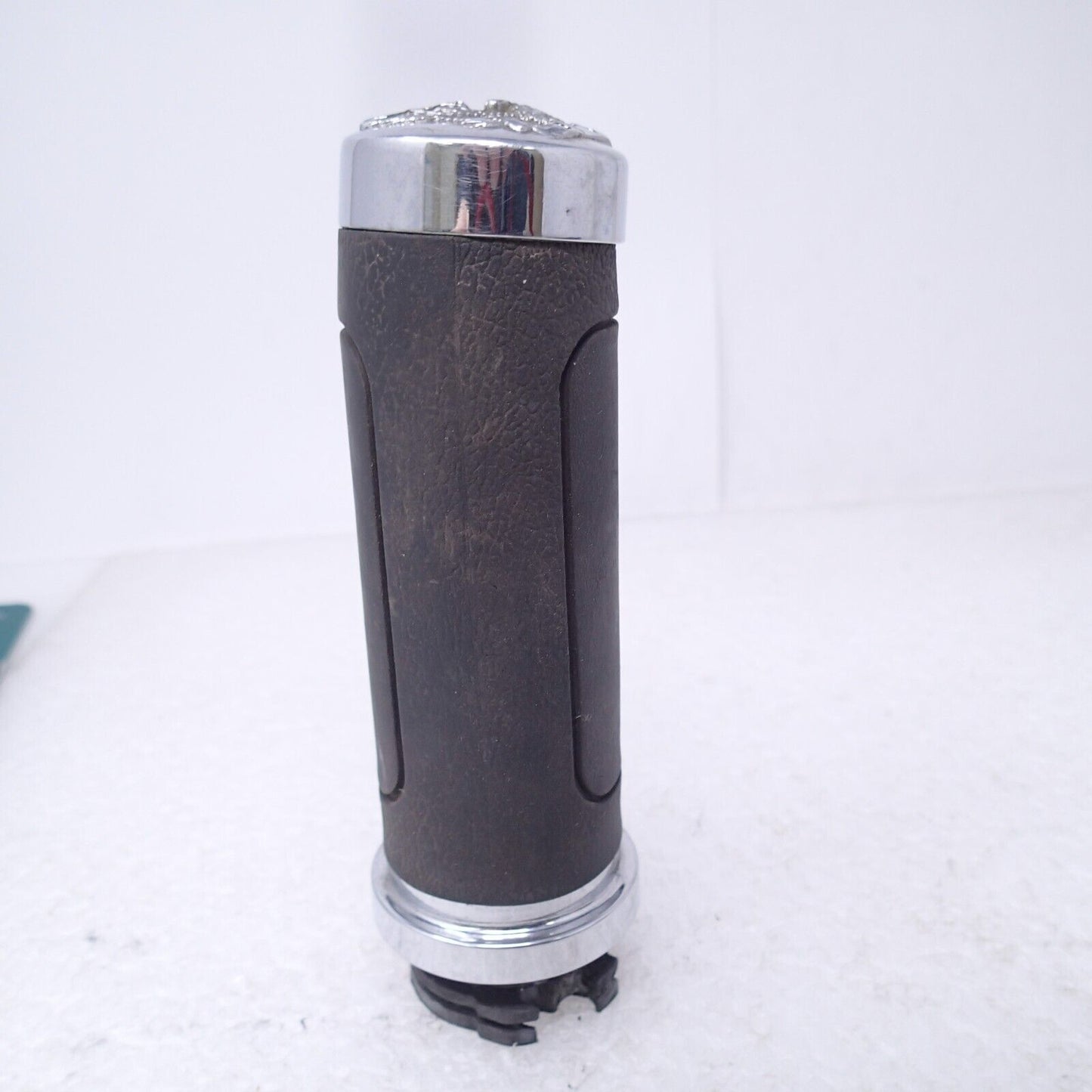 Vtg  GALINDO DESIGNS Hand Grips 1" Rubber Chrome Chopper USA Made ONE SINGLE!