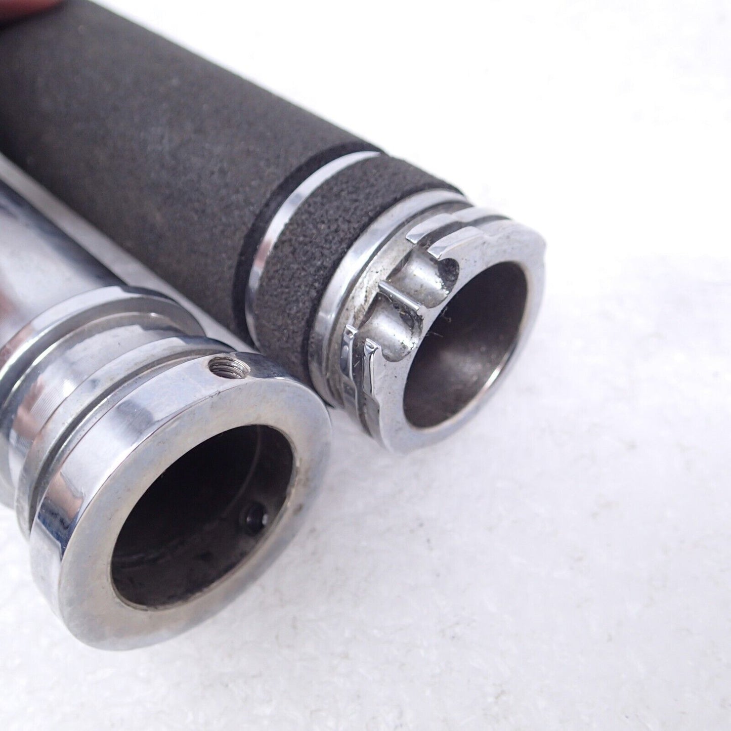 American Ironhorse Custom Chopper Harley Grips Chrome 1" Bars Aih Pointed USED