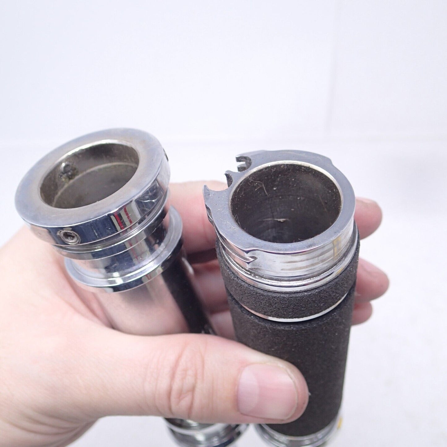 American Ironhorse Custom Chopper Harley Grips Chrome 1" Bars Aih Pointed USED