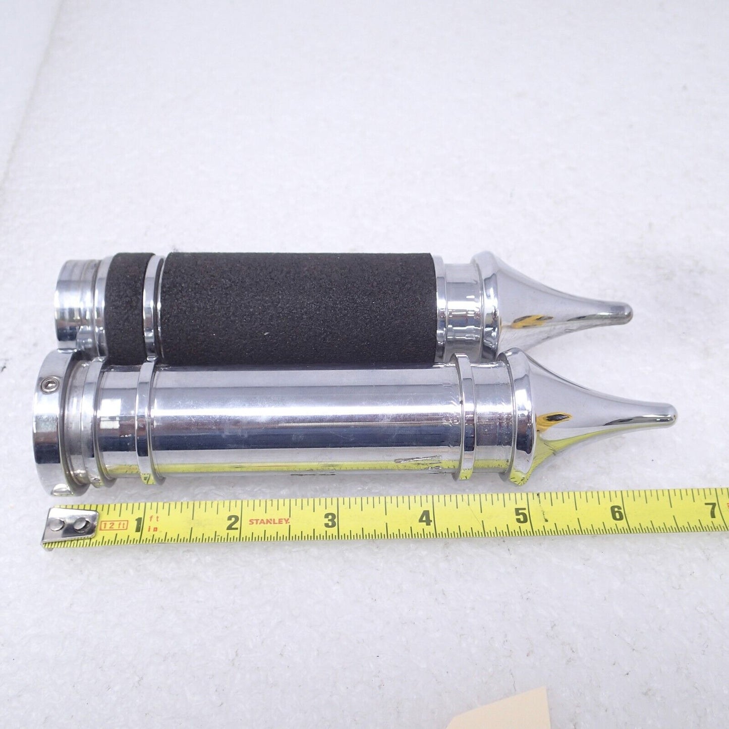 American Ironhorse Custom Chopper Harley Grips Chrome 1" Bars Aih Pointed USED