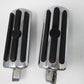 GENUINE HARLEY DAVIDSON CHROME & RUBBER BAR & SHIELD OVERSIZED FOOTPEGS 50500-03