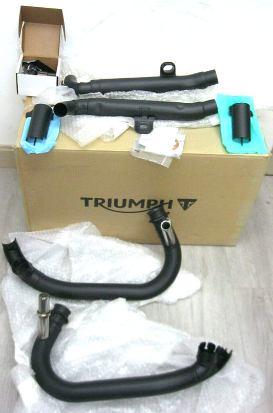 Triumph OEM 17-20 Thruxton/Bonneville Black Exhaust Headers (PAIR) A9600650