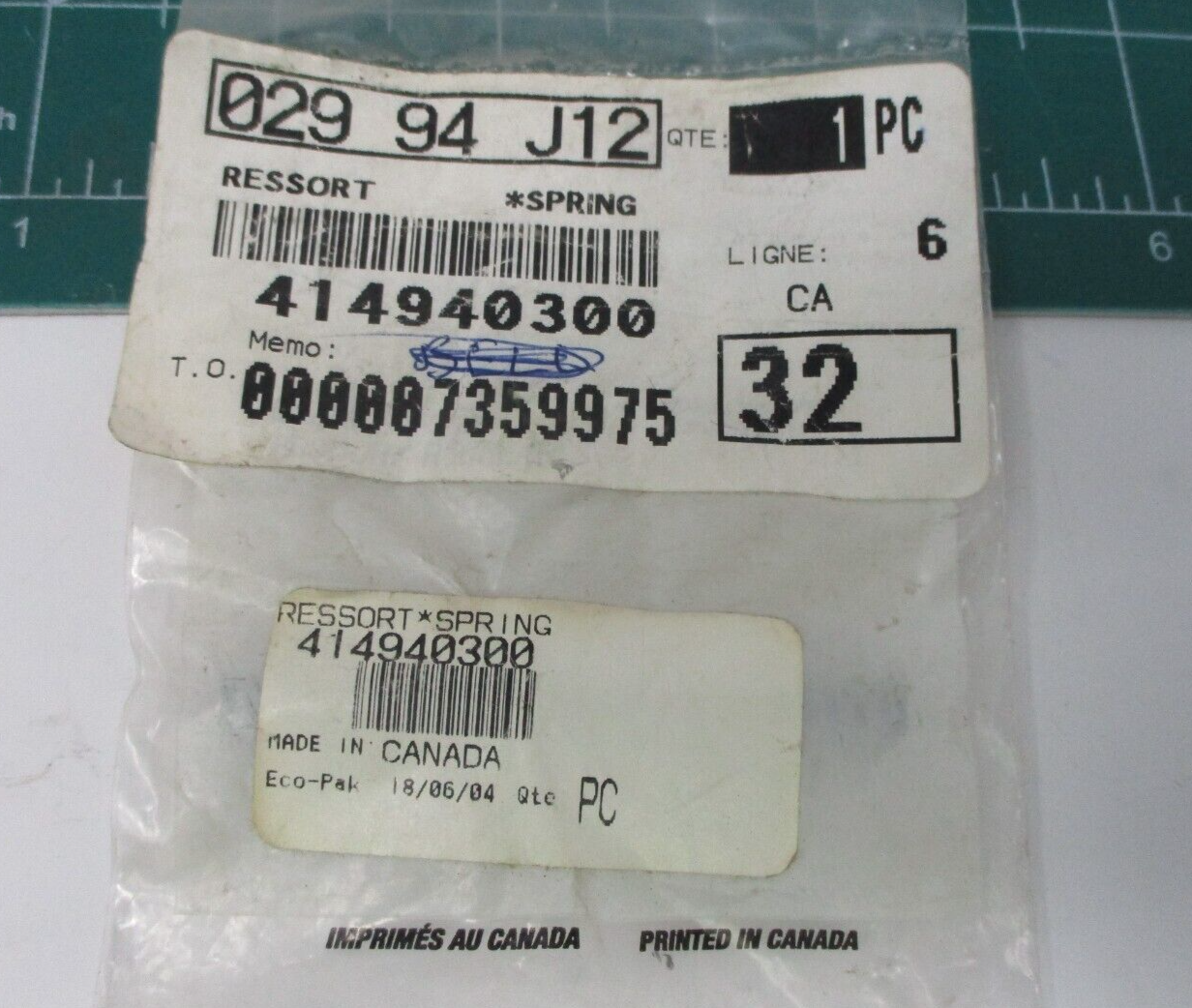 Ski-Do New Spring, 414940300 SPRING MX Z 583. MX Z 670