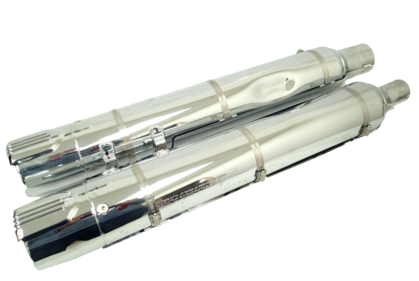 Harley-Davidson CVO 18-20 CVO Chrome Mufflers 64900731/2 & End Caps 65100162