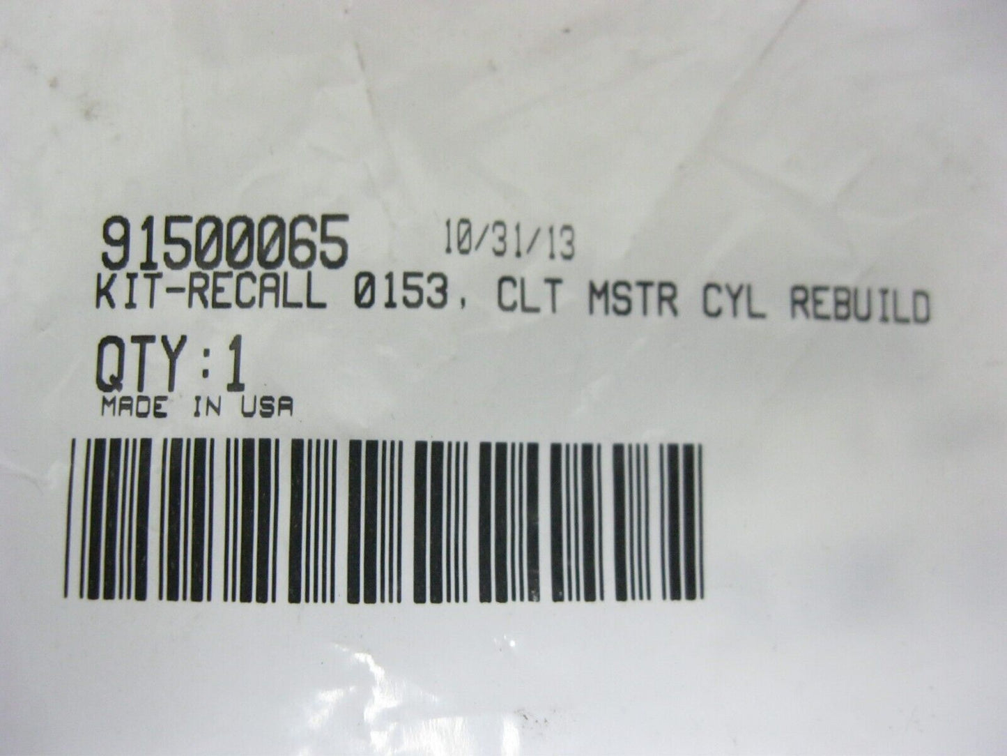 Harley-Davidson OEM Clutch Master Cylinder Rebuild Recall Kit 0153 91500065