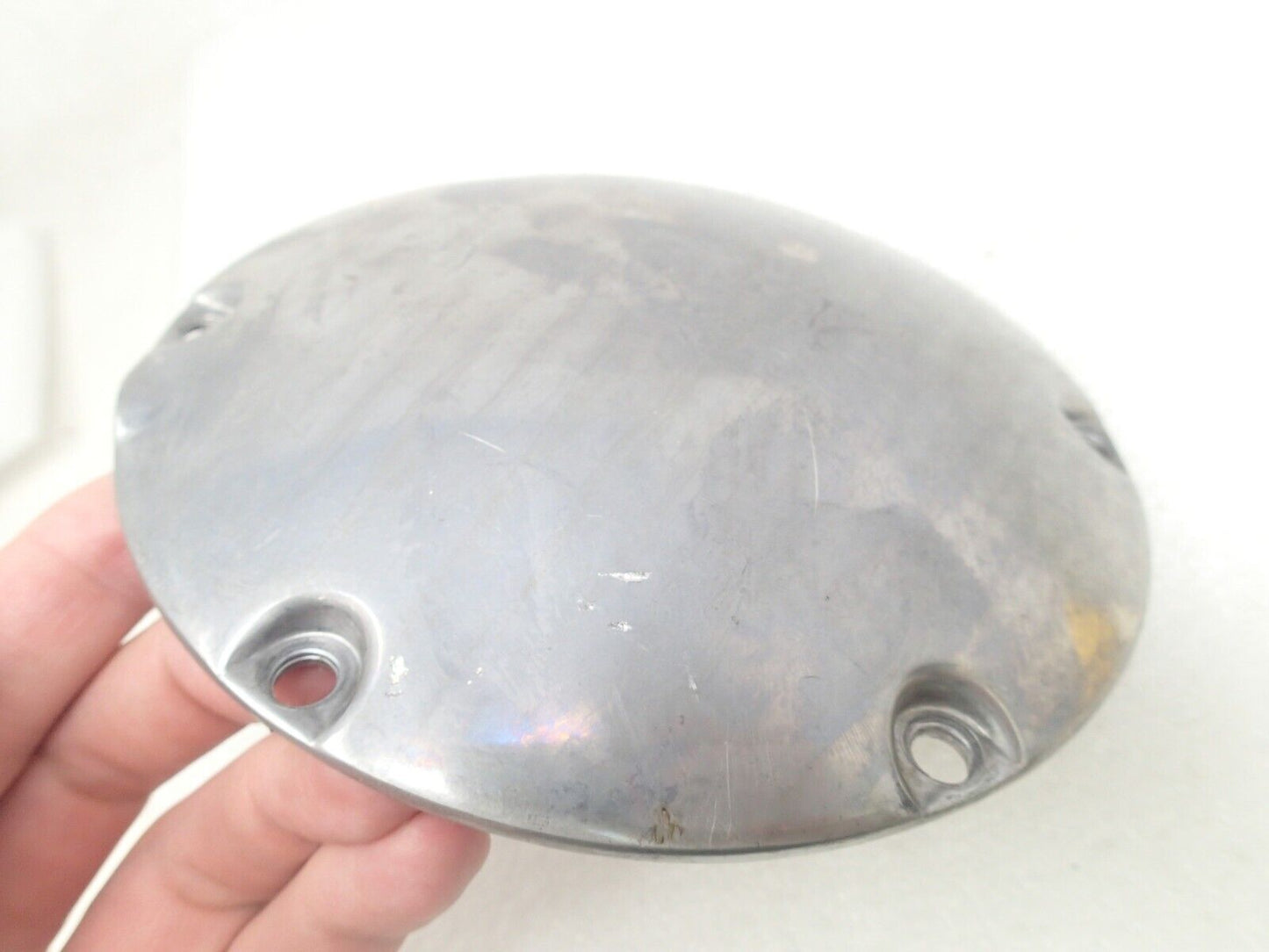 OEM Harley Davidson Primary Derby Cover 34742-04 Chrome Scratched USED 34742-04