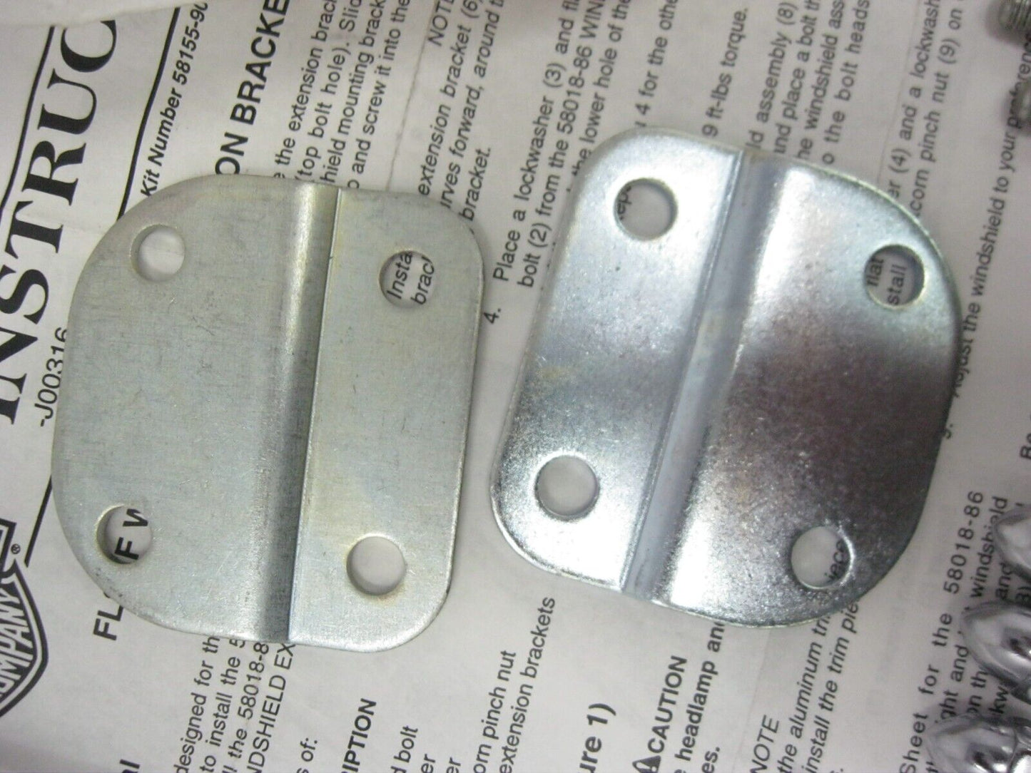 Harley-Davidson OEM Fatboy Windshield Bracket Kit (Bag Opened) 58155-90