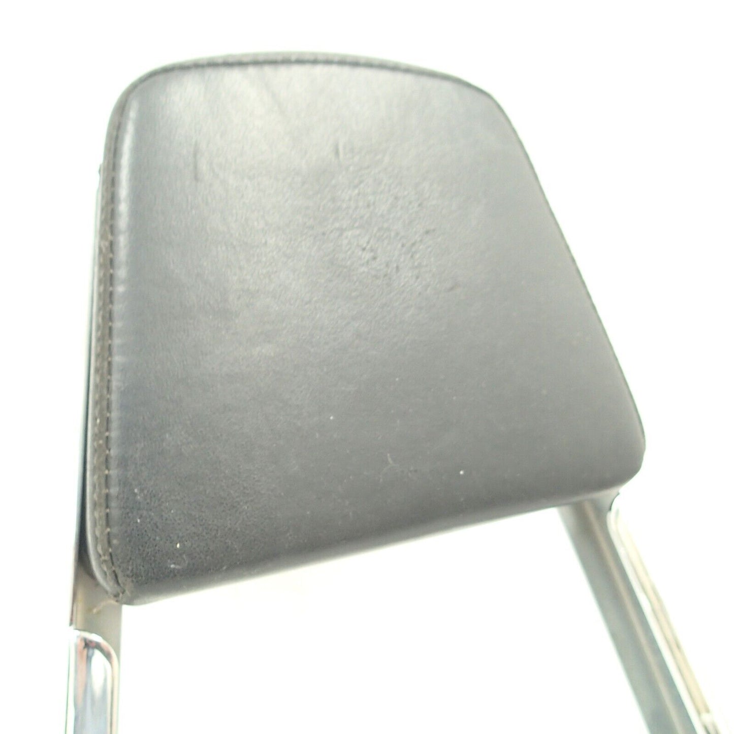 Chrome Backrest Sissy Bar With Leather Pad For Harley Softail Flstc Flstf Flstn
