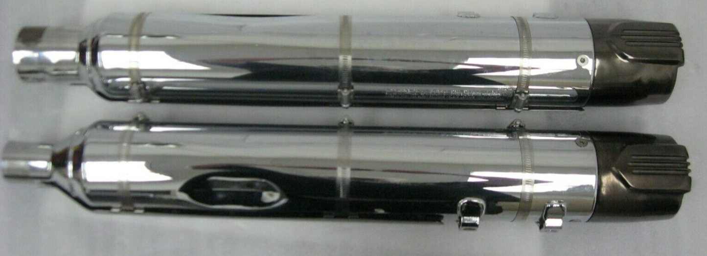 Harley-Davidson CVO 18-20 CVO Chrome Mufflers 64900731/2 & End Caps 65100146