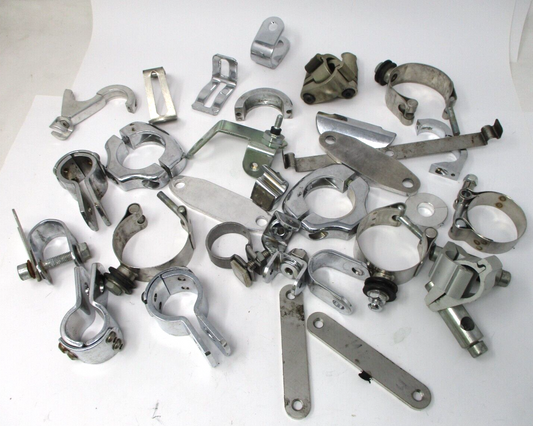 Miscellaneous Collection of Harley & Custom Clamps & Brackets (6Lbs)