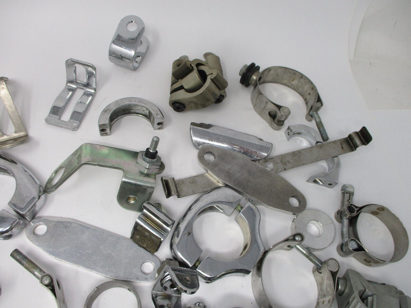 Miscellaneous Collection of Harley & Custom Clamps & Brackets (6Lbs)