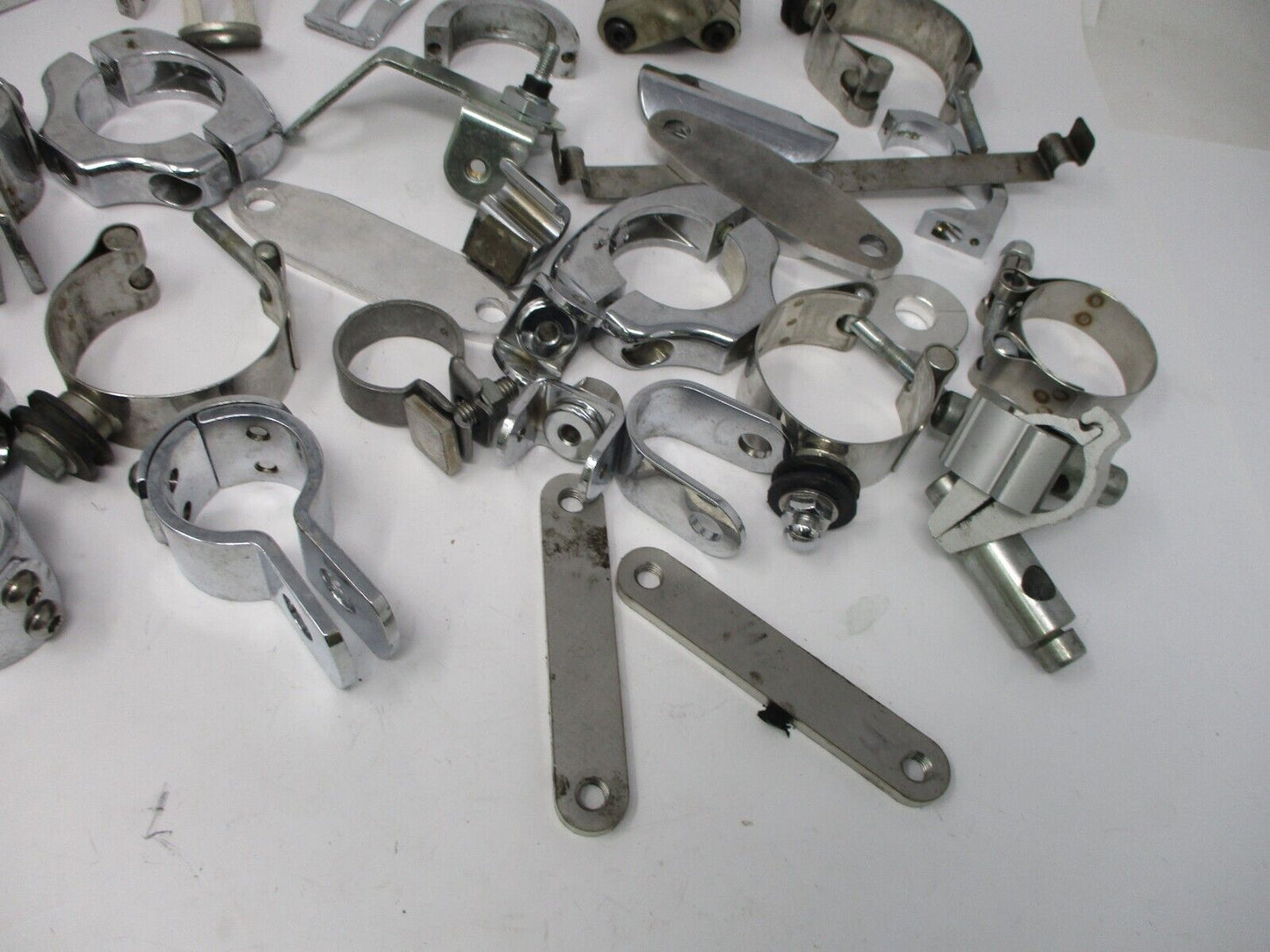 Miscellaneous Collection of Harley & Custom Clamps & Brackets (6Lbs)