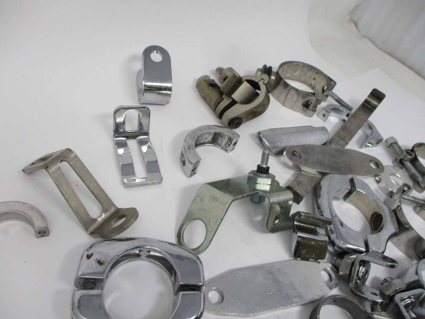 Miscellaneous Collection of Harley & Custom Clamps & Brackets (6Lbs)