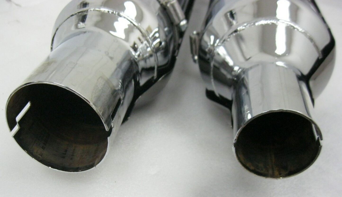 Harley-Davidson CVO M8 CVO Mufflers 64900731/2 & Smoked Satin End Caps 65100144